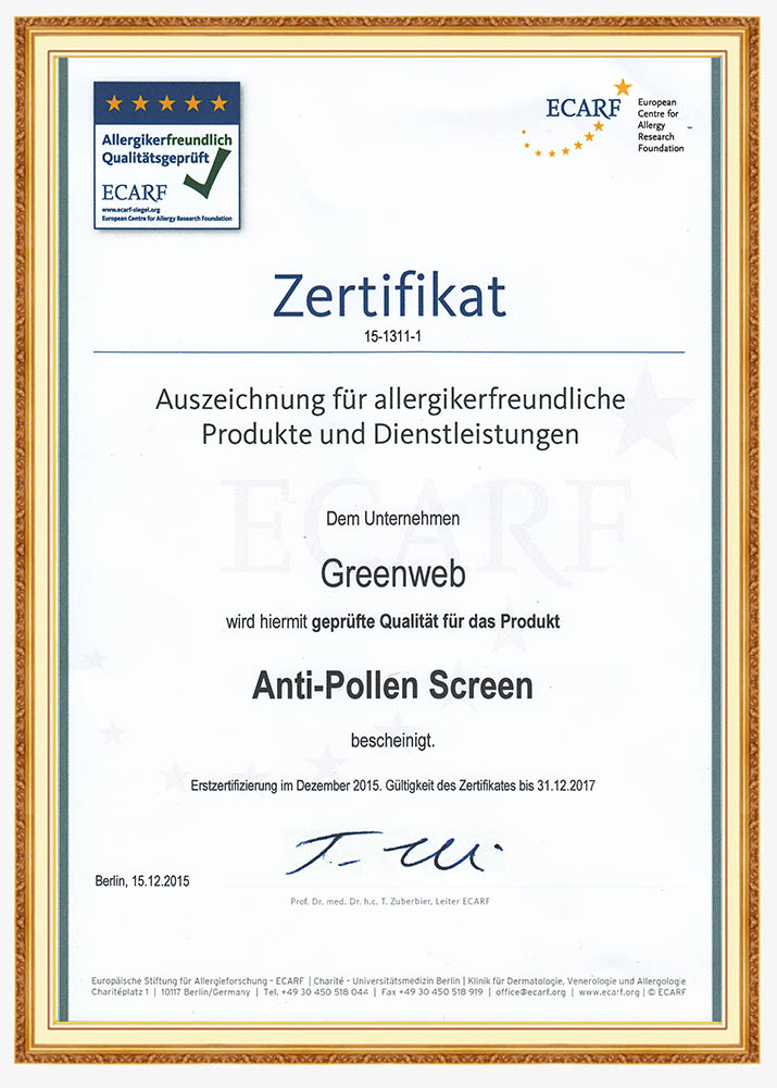 ECARF Certificate